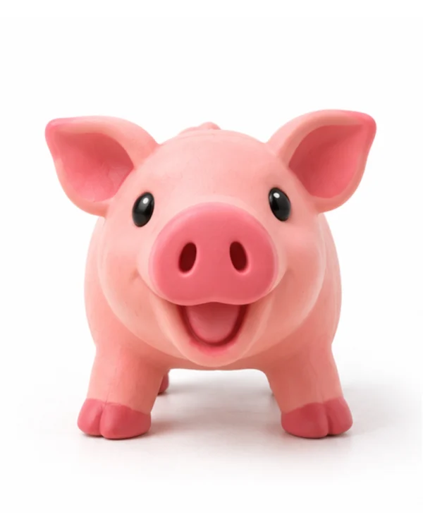 Amado Pet Shop Botanica Latex Squeaky Pig Dog Toy - Pastel Pink