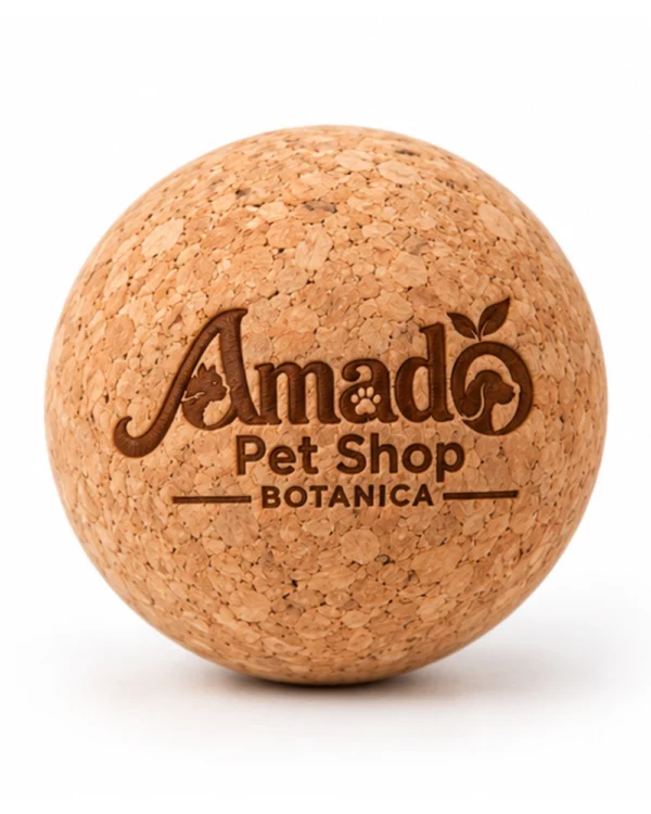 Amado Pet Shop Botanica Natural Cork Rolling Ball Cat Toy - Honey Brown
