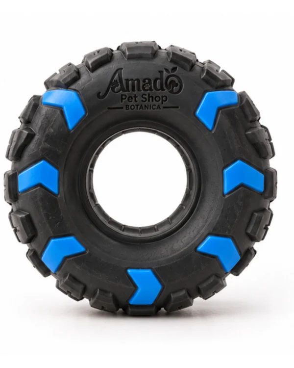 Amado Pet Shop Botanica Rubber Tire Chew Toy for Dogs - Charcoal Black
