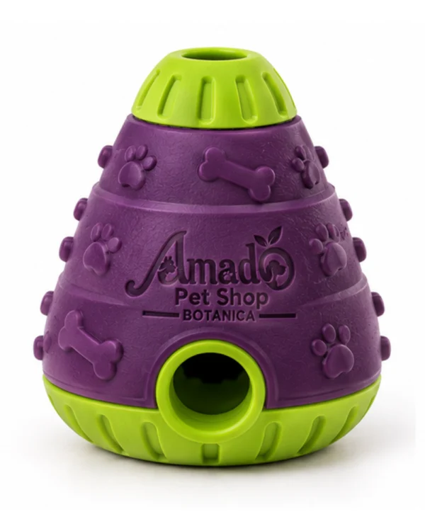 Amado Pet Shop Botanica Rubber Treat-Dispensing Cone Toy for Dogs - Deep Purple